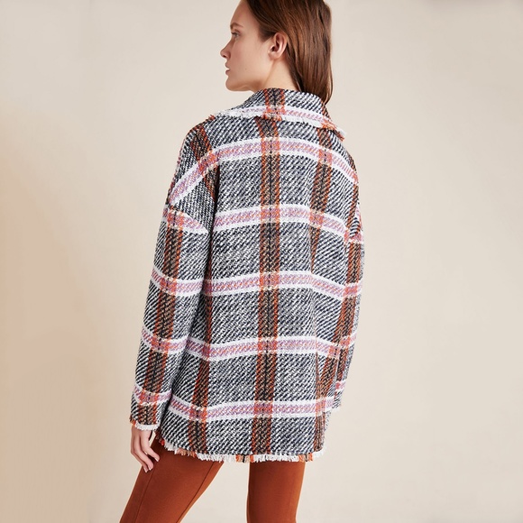 Anthropologie Eva Franco Double-Breasted Carrie Tweed Coat